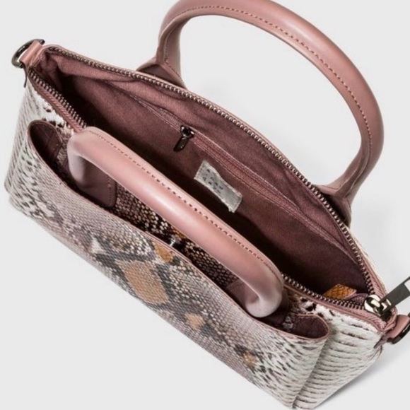 A New Day Small Mauve Snakeskin Crossbody Purse - Picture 2 of 9